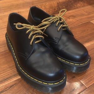 Dr. Martens 1461 Bex Smooth Leather Oxford Shoes + yellow laces